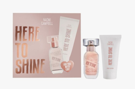NAOMI CAMPBELL HERE TO SHINE SET 15ML EDT+50ML B L